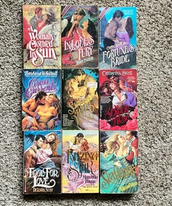 Black Rose lot of 9 vintage clinch Avon romance books