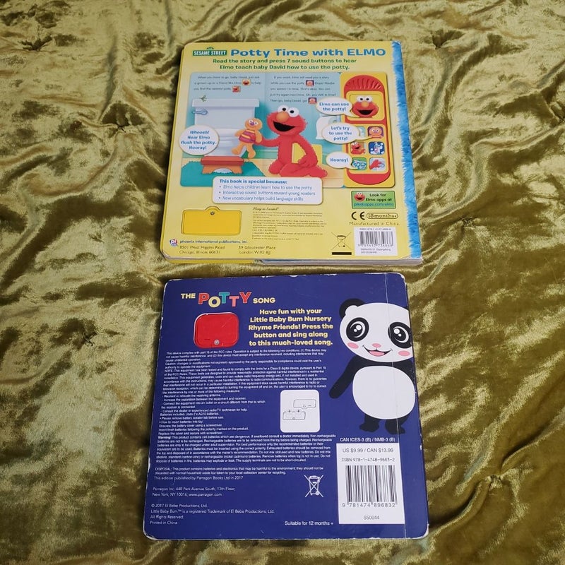 2 Children's Potty Training Board Books