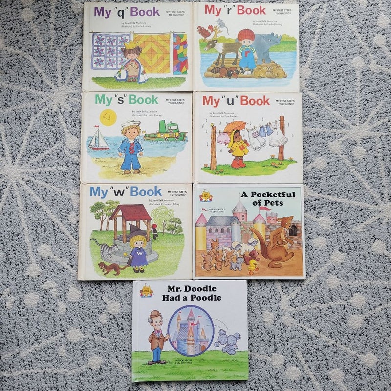 Vintage My Fist Steps to Reading, My First Steps to Math & Childs World Books 
