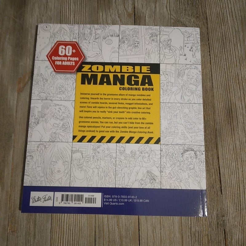 Zombie Manga Coloring Book