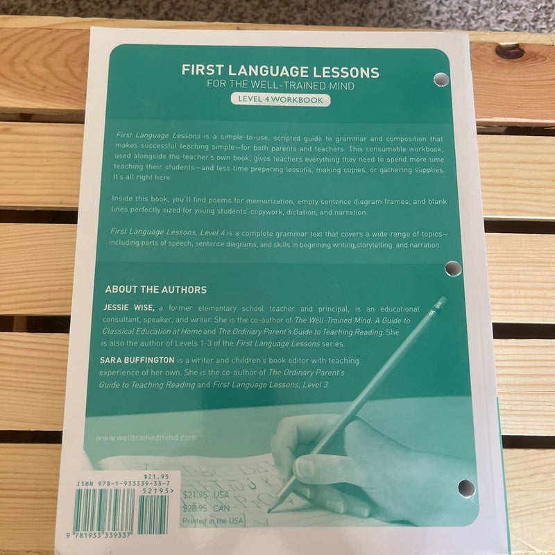 First Language Lessons for the Well-Trained Mind, Level 4 Workbook