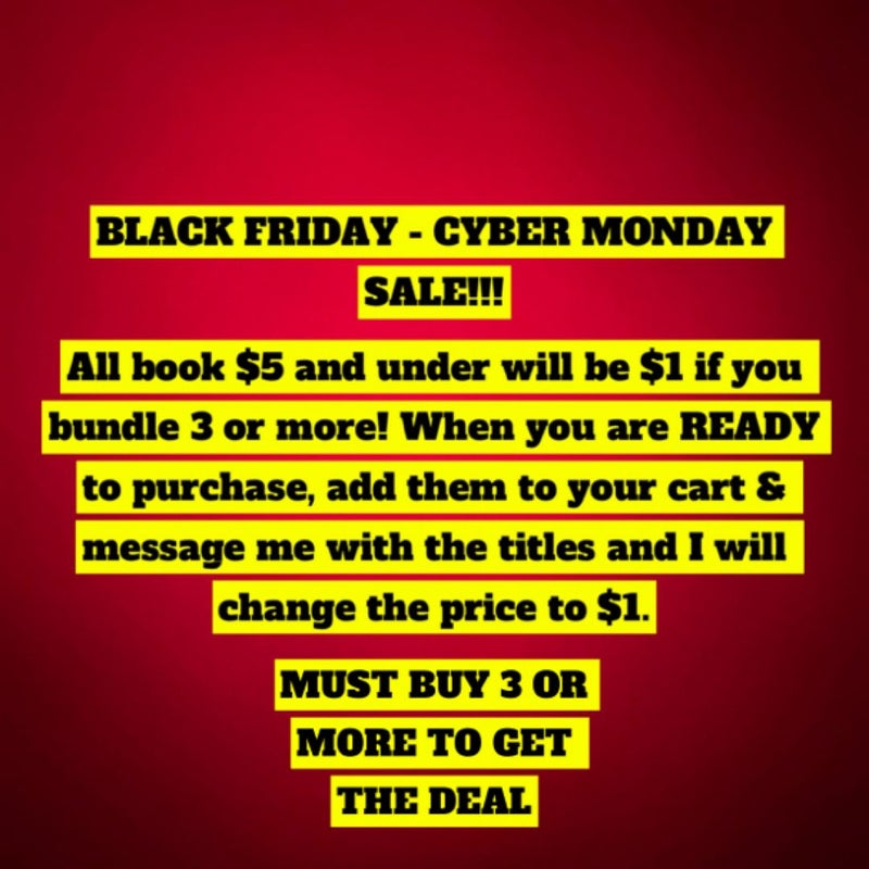 AJ’s Book Nook Black Friday - Cyber Monday Book Sale