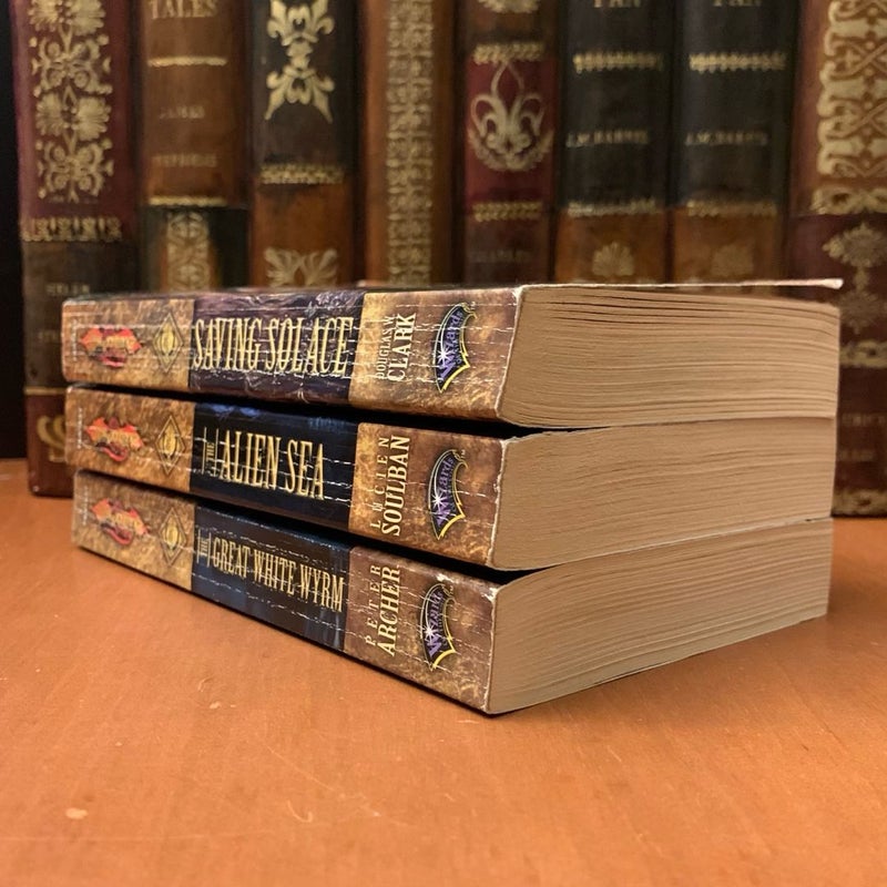 DragonLance: Champions Series 1-3: Saving Solace, The Alien Sea, The Great White Wyrm, All First Edition First Printing