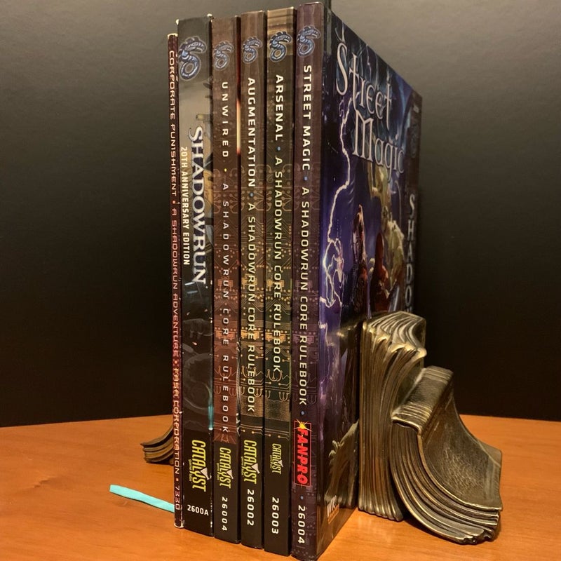 Shadowrun Lot: 20th Anniversary Core Book, Unwired, Arsenal, Augmentation, Street Magic, Corporate Punishment