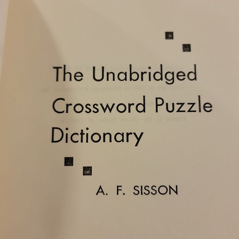 The Unable Crossword Puzzle Dictionary 