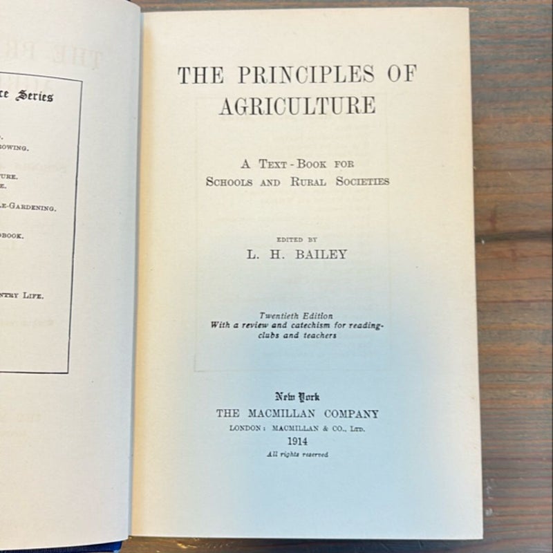 The Principles of Agriculture