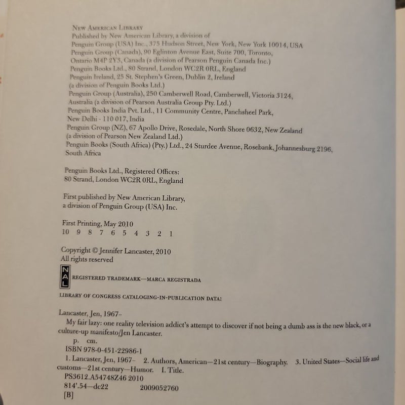 My Fair Lazy (1st Edtion, 1st Printing)