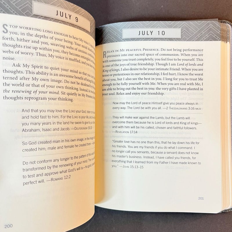 Jesus Calling, Textured Gray Leathersoft, with Full Scriptures