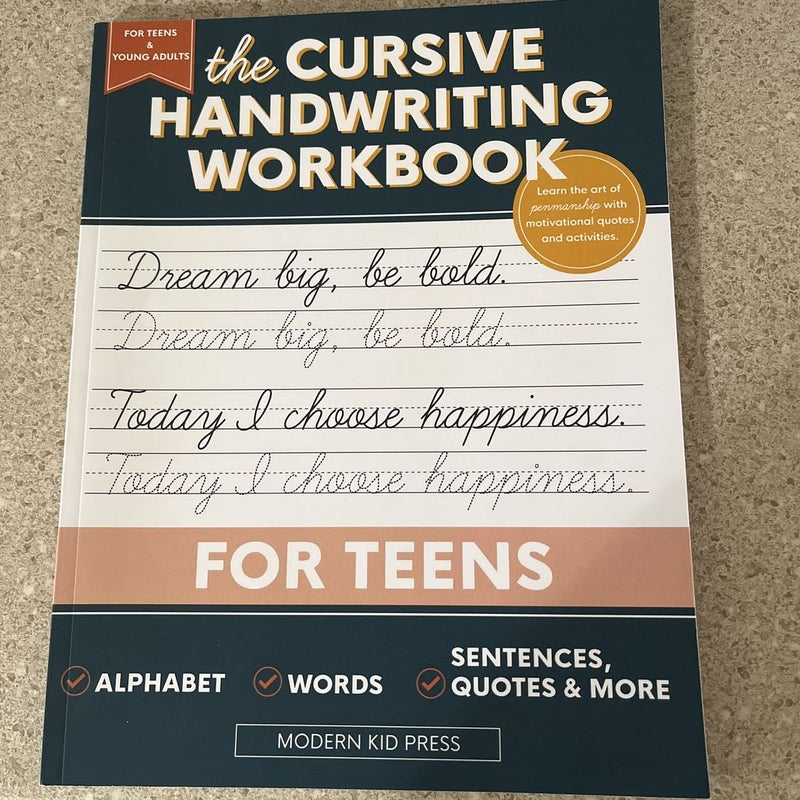The cursive handwriting workbook