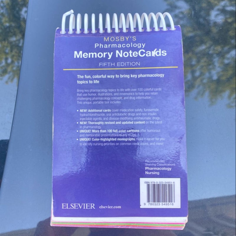 Mosby's Pharmacology Memory NoteCards