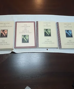 SHERLOCK HOLMES SET OF 4 (Hound of the Baskervilles, A Study in Scarlet, the case book of sir author doyle, the sign of the four)

