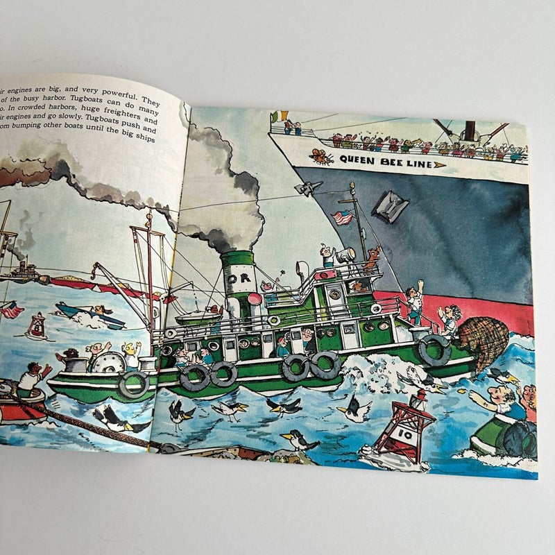 Vintage 1977 Busy Boats
