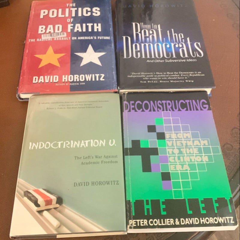 David Horowitz lot of 4 Books