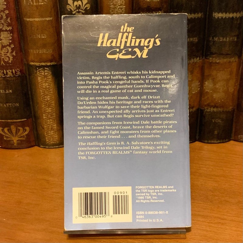 Vintage Forgotten Realms: The Halfling's Gem, Legend of Drizzt, Icewind Dale 3, 1990 First Edition First Printing