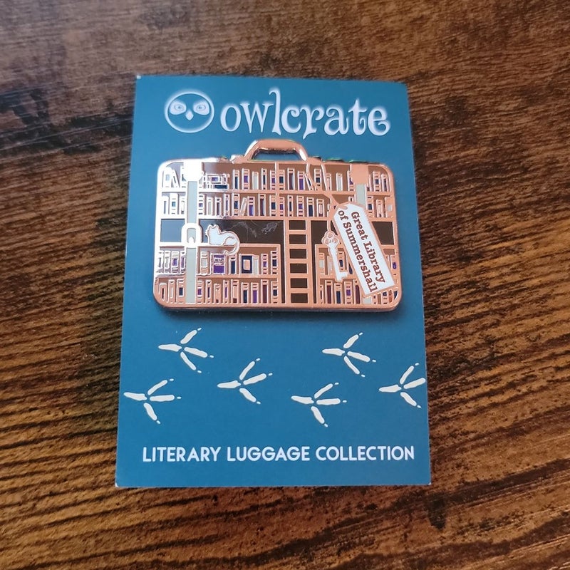 owlcrate literary Enamel pin #3 Sorcery of thorns.