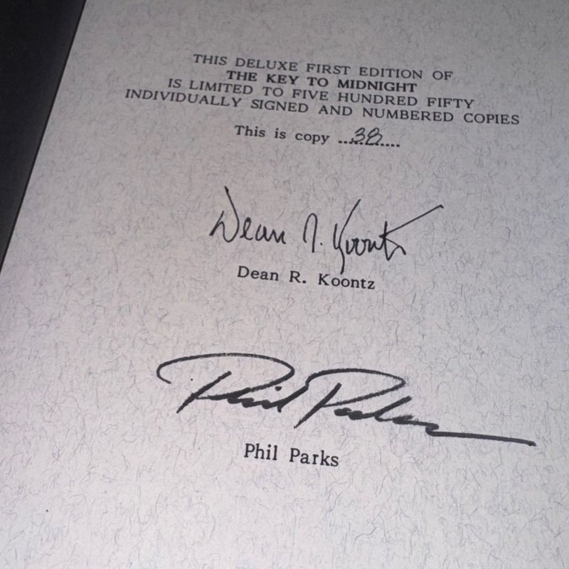 THE KEY TO MIDNIGHT SIGNED