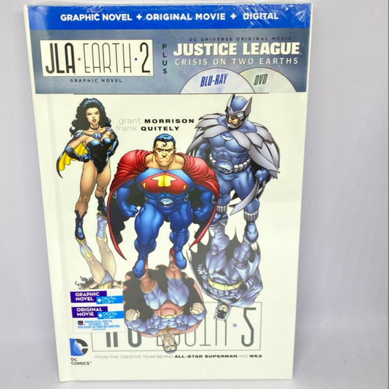 JLA EARTH 2 Justice League Crisis on Two Earths (Graphic Novel, Blu-Ray, DVD)