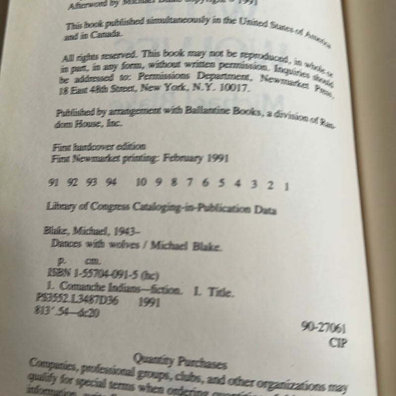 Dances with Wolves 1st edition