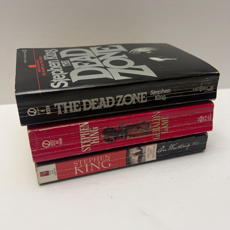 Stephen King  (3 Book) Bundle: The Dead Zone, Gerald’s Game, On Writing