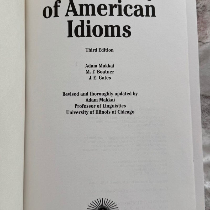 A Dictionary of American Idioms