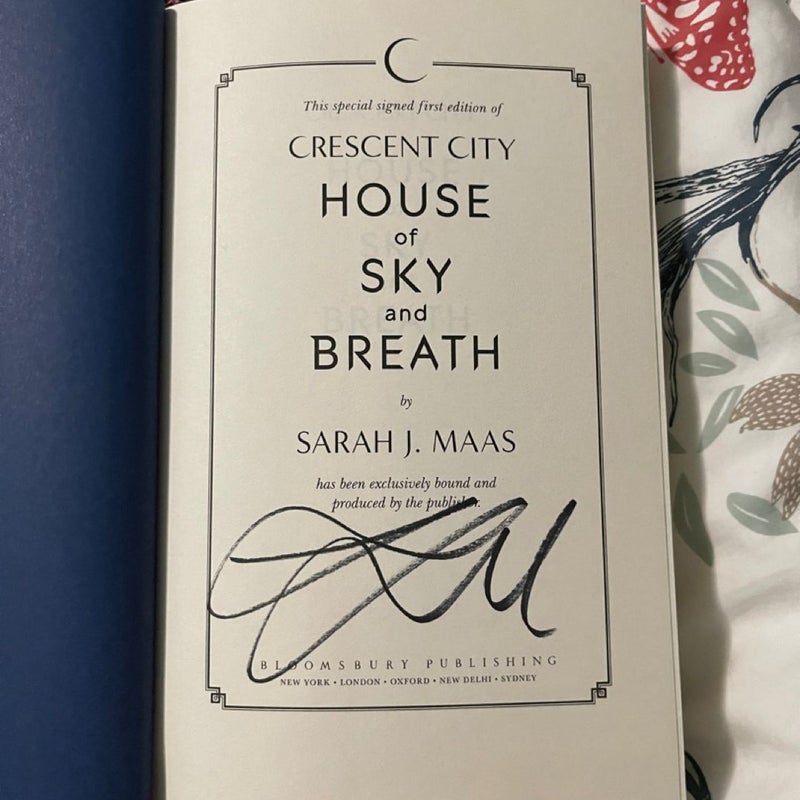 SIGNED B&N EXCLUSIVE HOUSE OF SKY AND BREATH BY SARAH J. MAAS