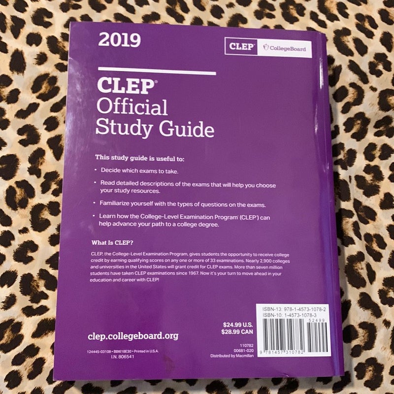 CLEP Official Study Guide 2019