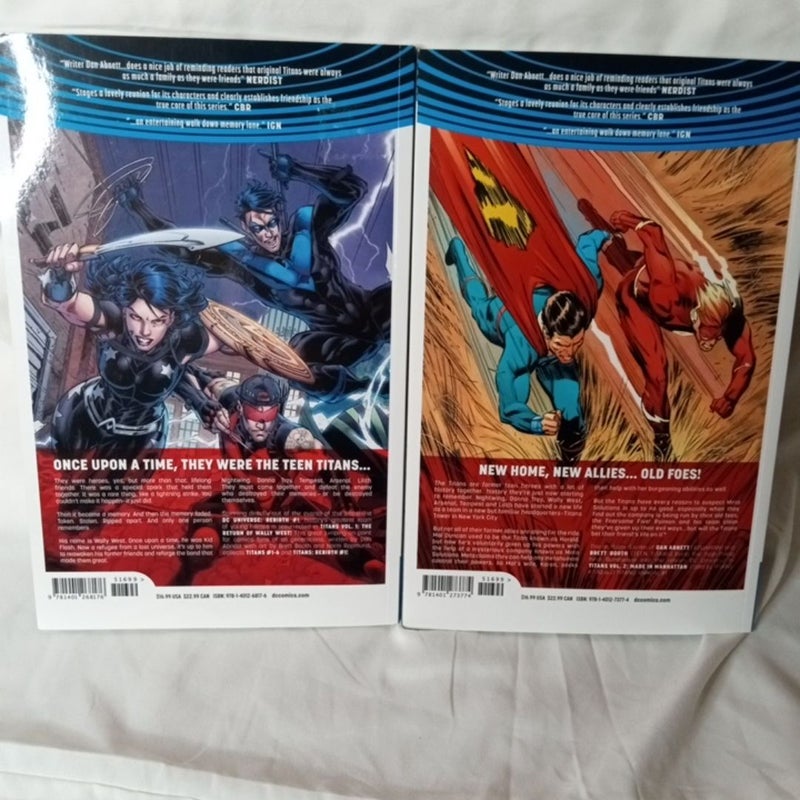 Dc universe rebirth Titans 1,2,3 comic books