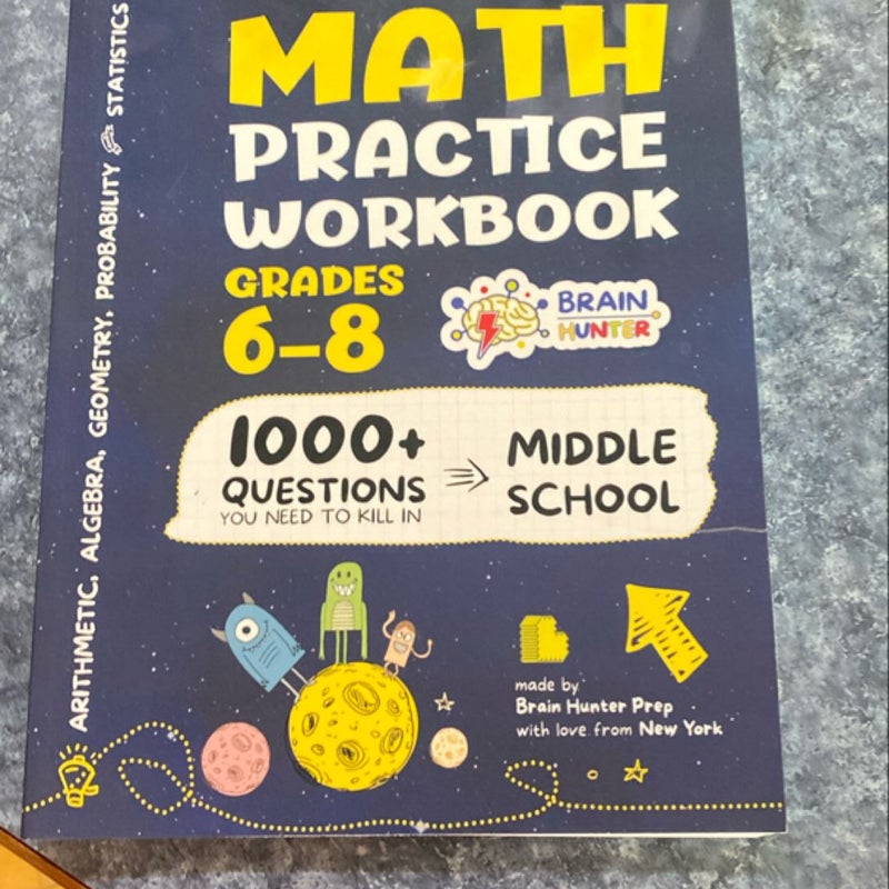 Math Practice Workbook Grades 6-8