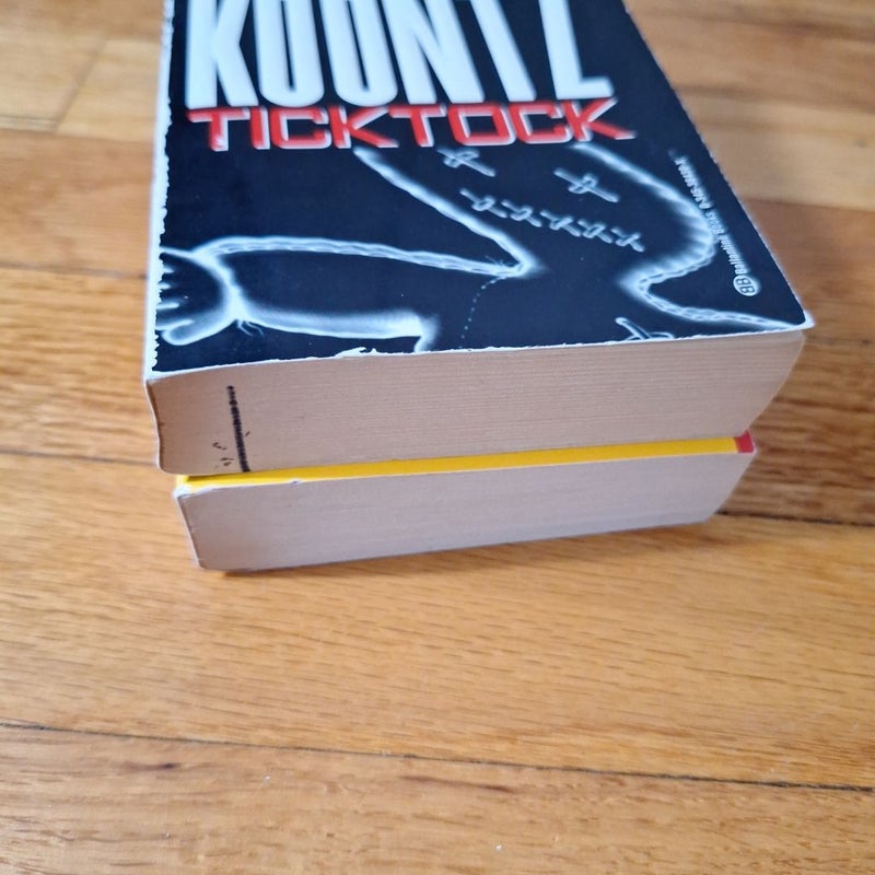 Velocity, TickTock Lot of 2 Dean Koontz books, set of 2