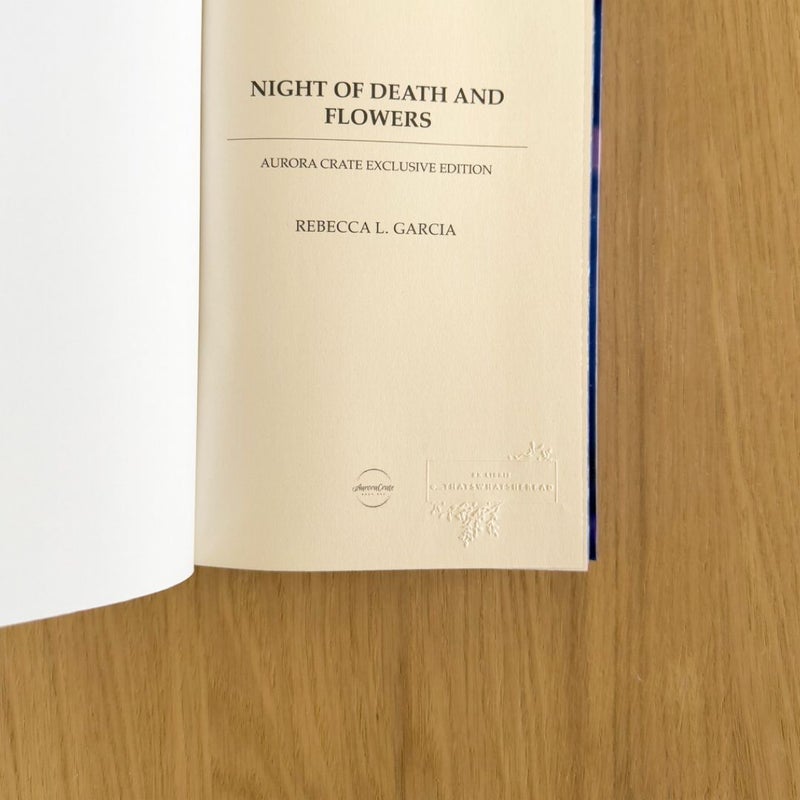 Night of Death and Flowers SIGNED *Aurora Crate Exclusive Edition*