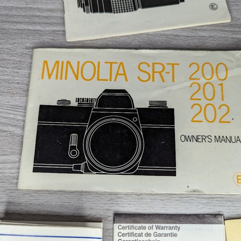 Minolta & Vivitar Camera and Lense Manuals
