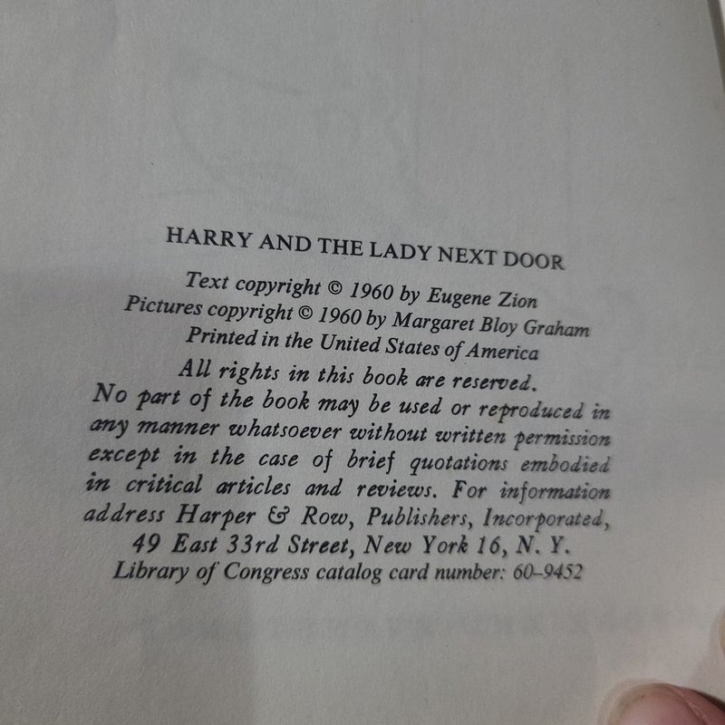 1st edition Harry and the Lady Next Door