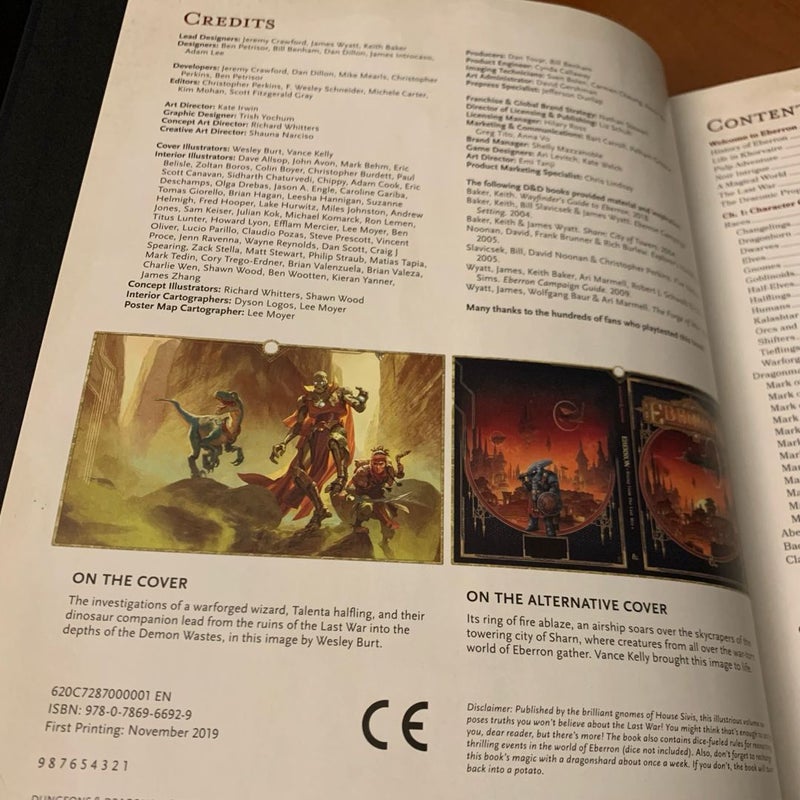 Eberron: Rising from the Last War, Alternative Art Edition Sourcebook