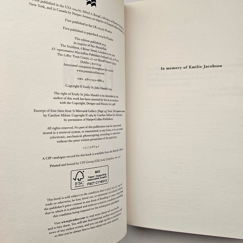 Station Eleven SIGNED by Emily St John Mandel Broken Binding Special Edition NEW