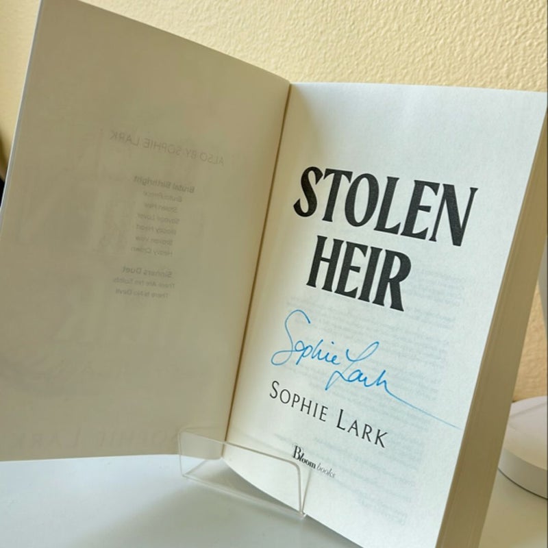 HAND SIGNED Stolen Heir