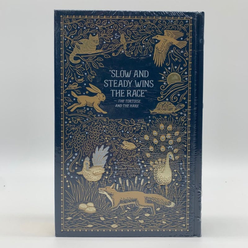 Aesop’s Illustrated Fables Barnes and Noble Leather Bound Collectors Edition NEW