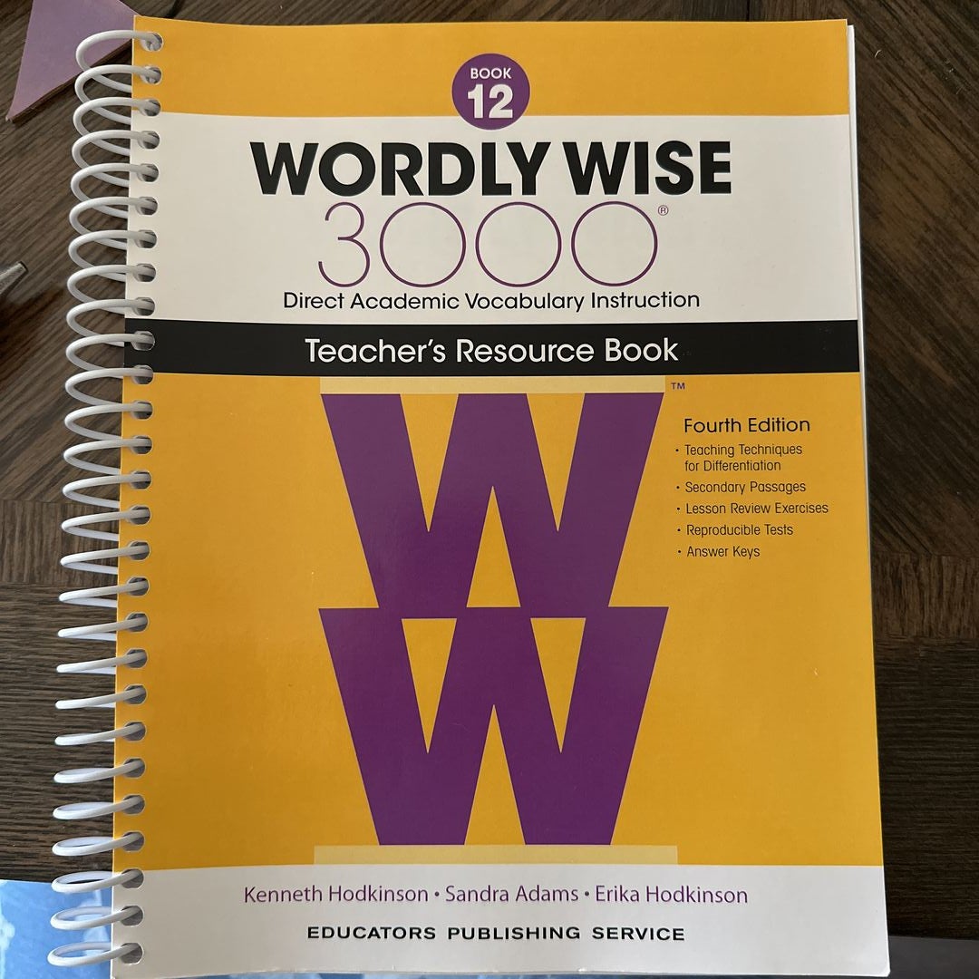 by　Book　3000　Wordly　Teacher's　Resource　Paperback　12　Hodkinson,　Adams,　Hodkinson,　Pangobooks　Wise　Book