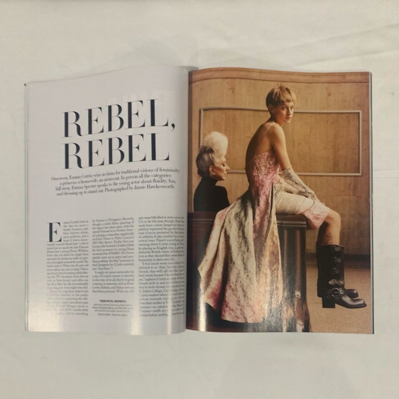 Vogue Emma Corrin “Rebel, Rebel On Standing Up & Standing Out”Issue August 2022 Magazine