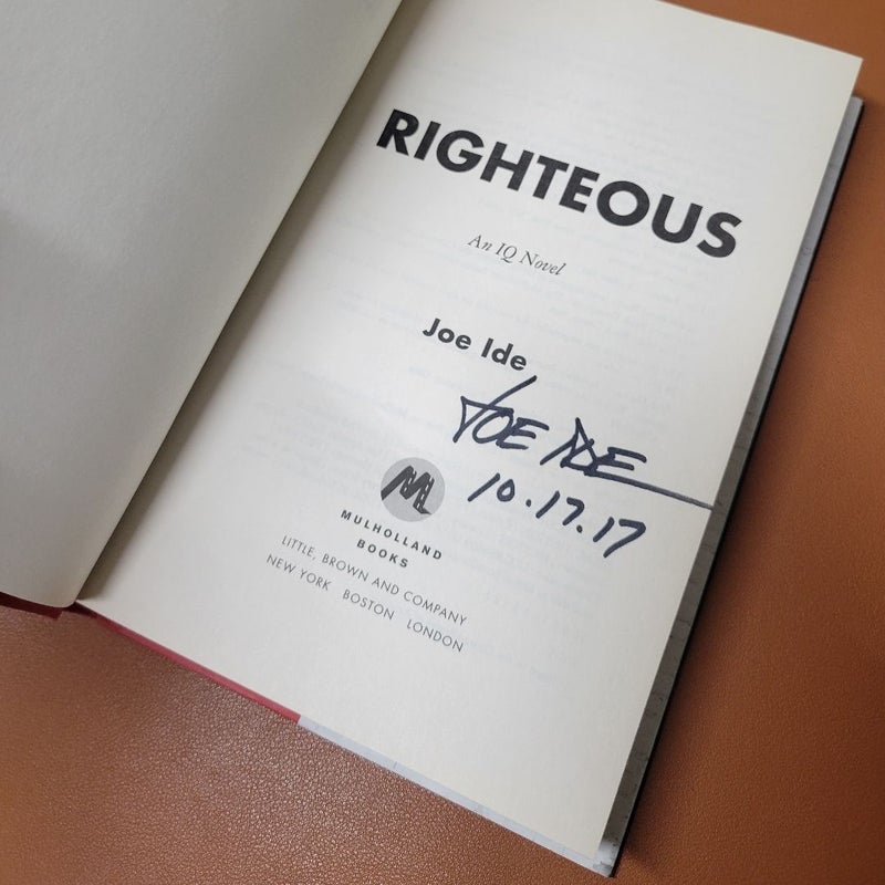 Righteous - SIGNED 1st Edition 