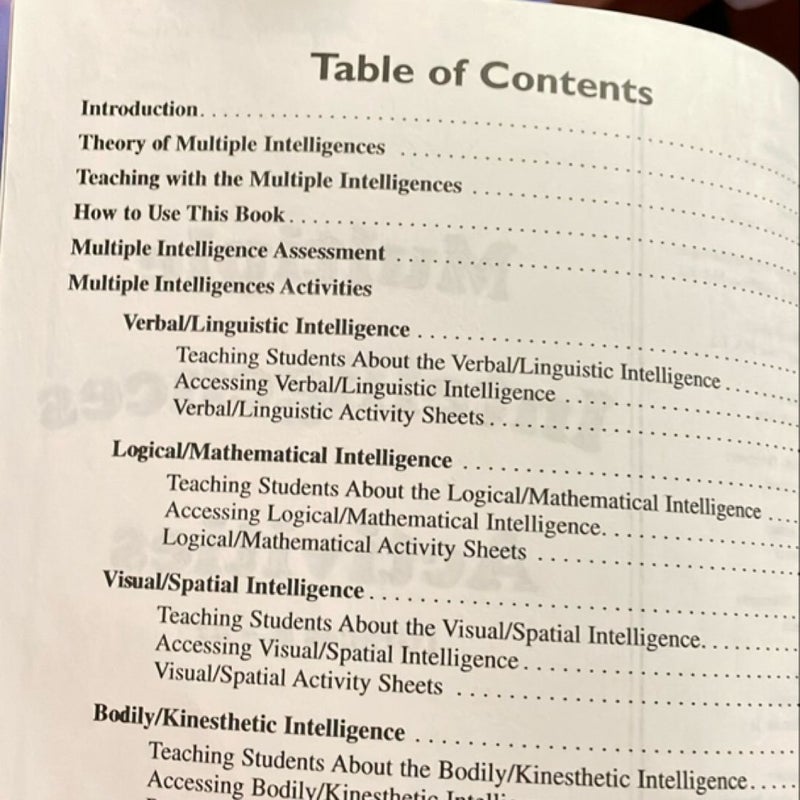 Multiple Intelligences Activities