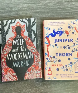 Ava Reid special editions: Fairyloot juniper and thorn and Illumicrate the wolf and the woodsman