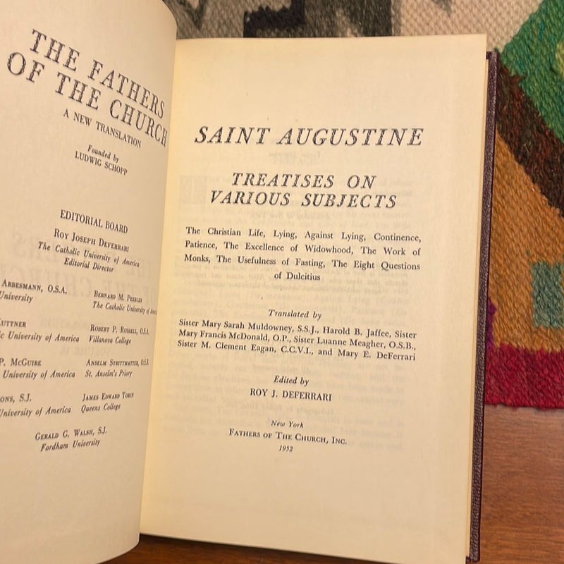 Saint Augustine: Treatise on Various Subjects