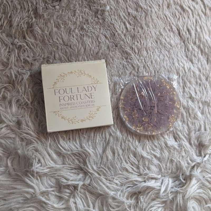 Bookish Box - Foul Lady Fortune Coasters
