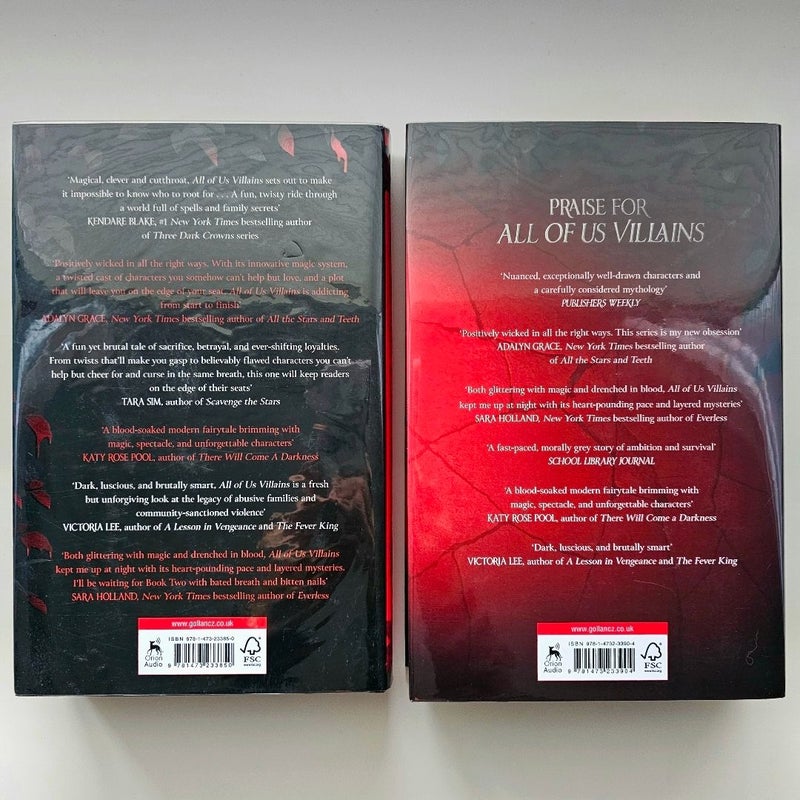 All Of Us Villains All Of Our Demise SIGNED Goldsboro 1st UK Edition Matching Numbers