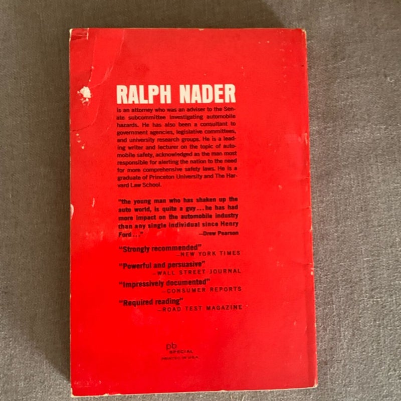 UNSAFE AT ANY SPEED: Vintage Pocket Books Paperback!
