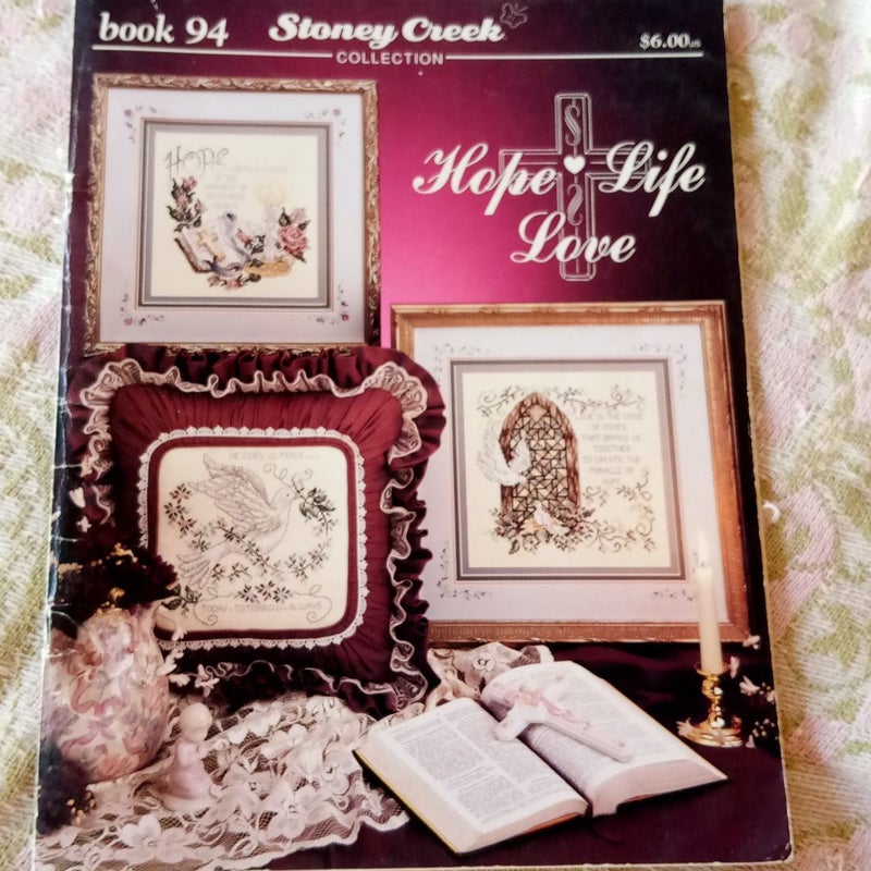 Hope Life Love Cross Stitch Pattern