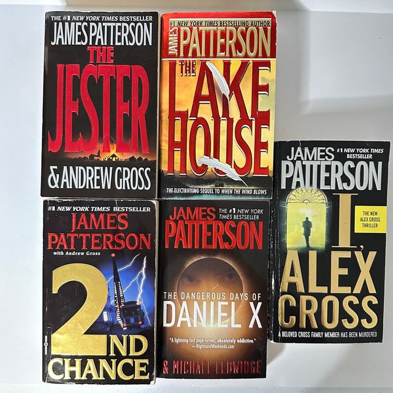 James Patterson Book Bundle, 5 books