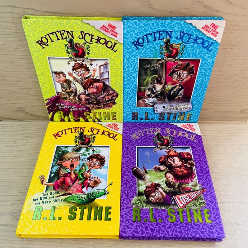 Rotten School Bundle-Lot of 4; The Big Blueberry Barf-Off, The Great Smelling Bee, The Good the Bad the Very Slimy, Lose Team Lose 