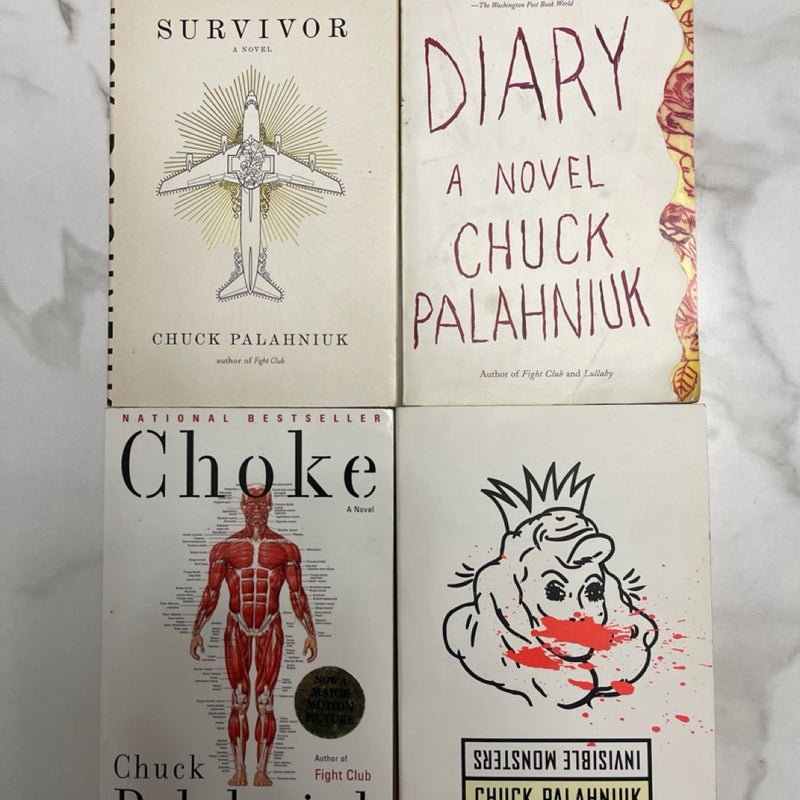 Chuck Palahniuk Books: Survivor, Diary, Choke, Invisible Monsters