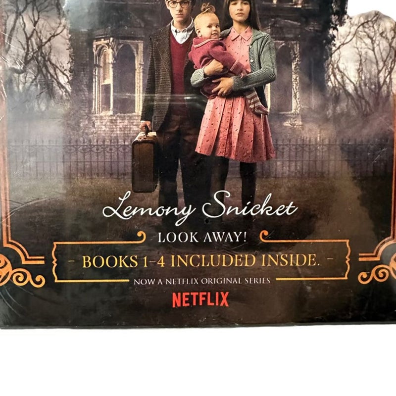 A Series of Unfortunate Events #1-4 Netflix Box Set New Sealed Lemony Snicket  